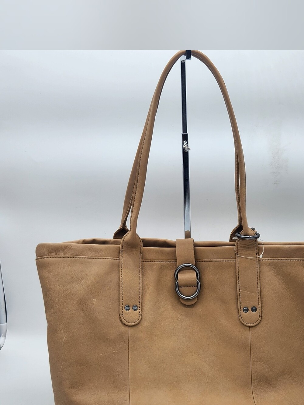 Lucky Brand Natural Tan Leather Large Tote Shoulder Bag NWT $248